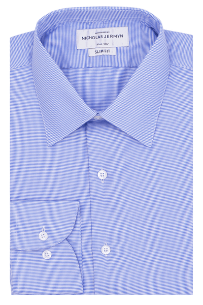 Luxury Houndstooth Blue  - Classic