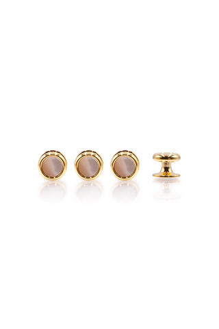 Mother of Pearl Studs - Gold