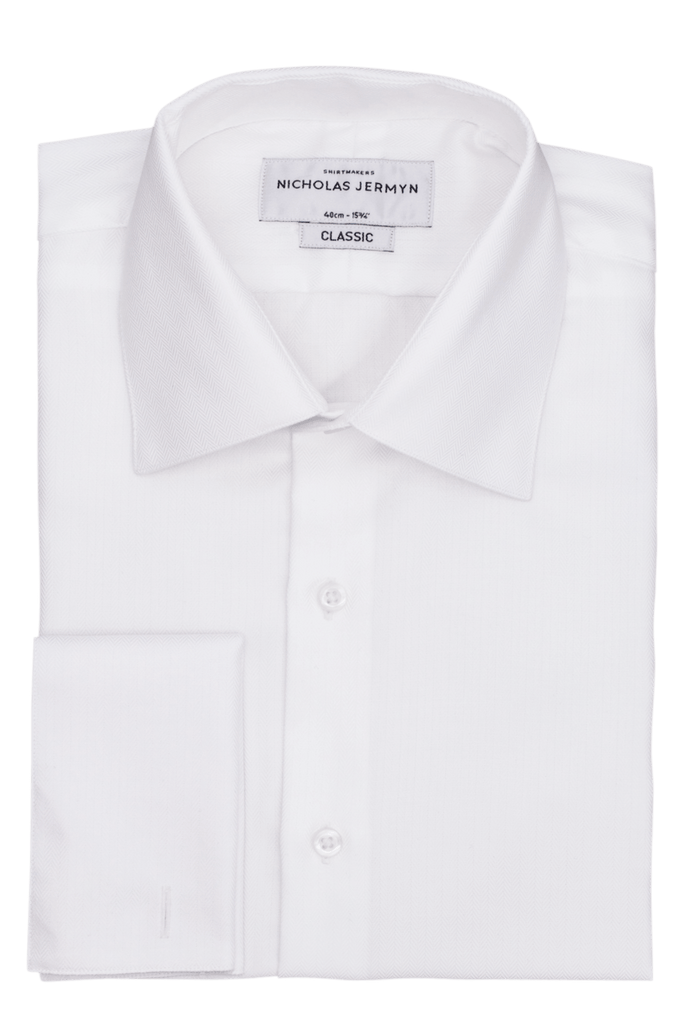 Fine Herringbone | Men’s Classic Business Shirt | Nicholas Jermyn