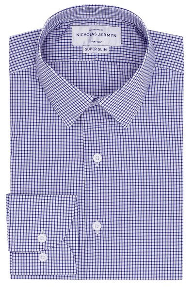 Chapman Check Navy - Super Slim