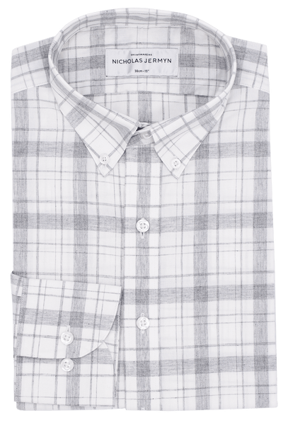 Aoraki Plaid Grey - Slim Fit - Single Cuff