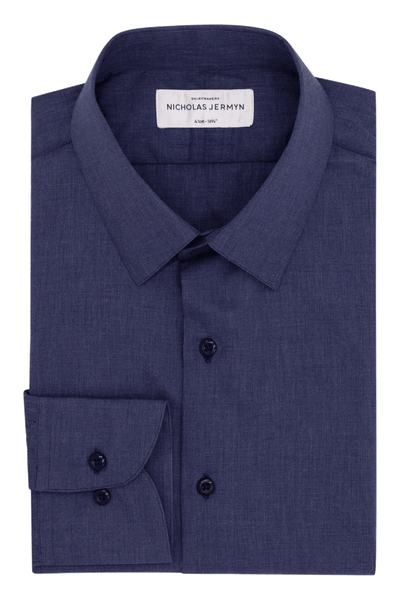 Seager Navy - Slim Fit - Single Cuff