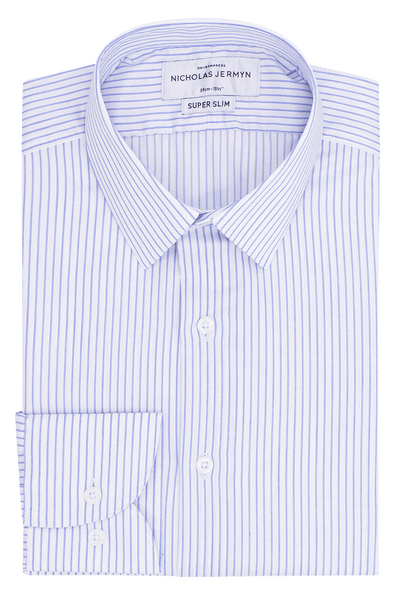 Wallace Stripe Blue - Super Slim