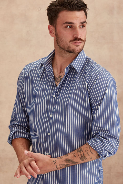 Pickford Stripe - Slim Fit - Single Cuff